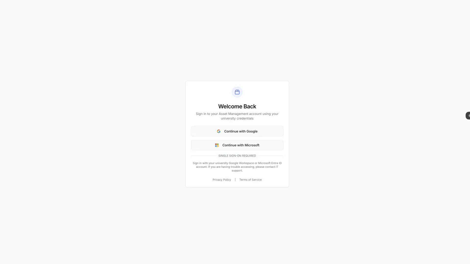 Asset Management Login