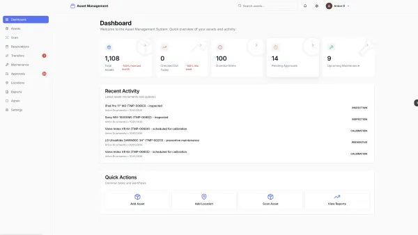 Asset Management screenshot