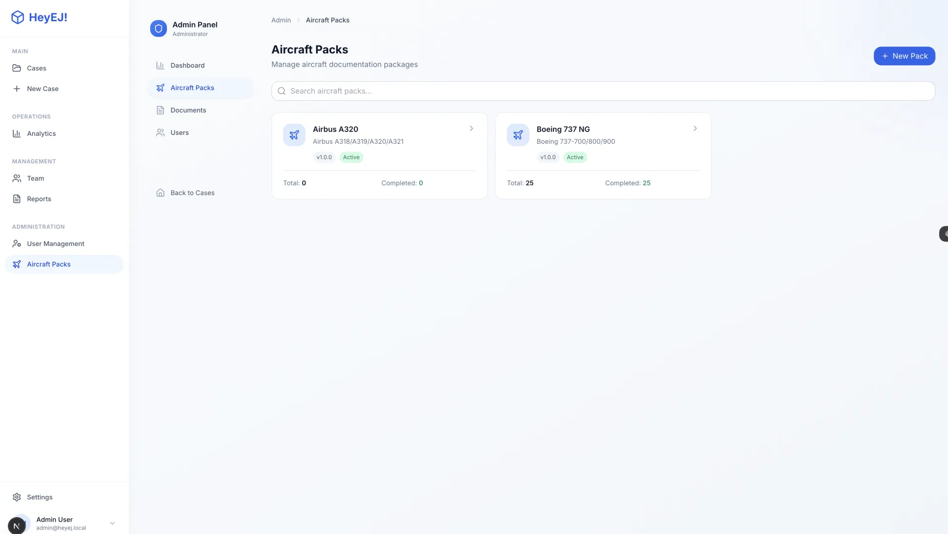 HeyEJ Aircraft Packs