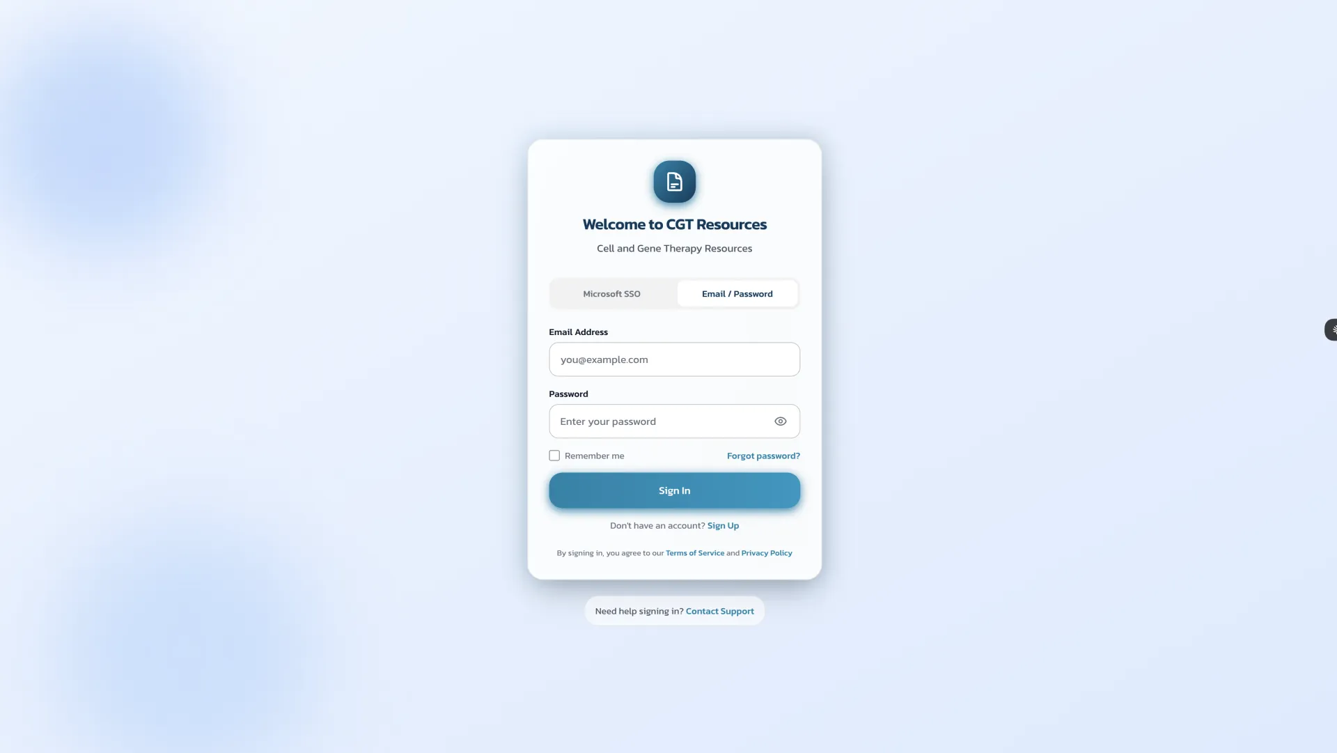 Resource Center Login