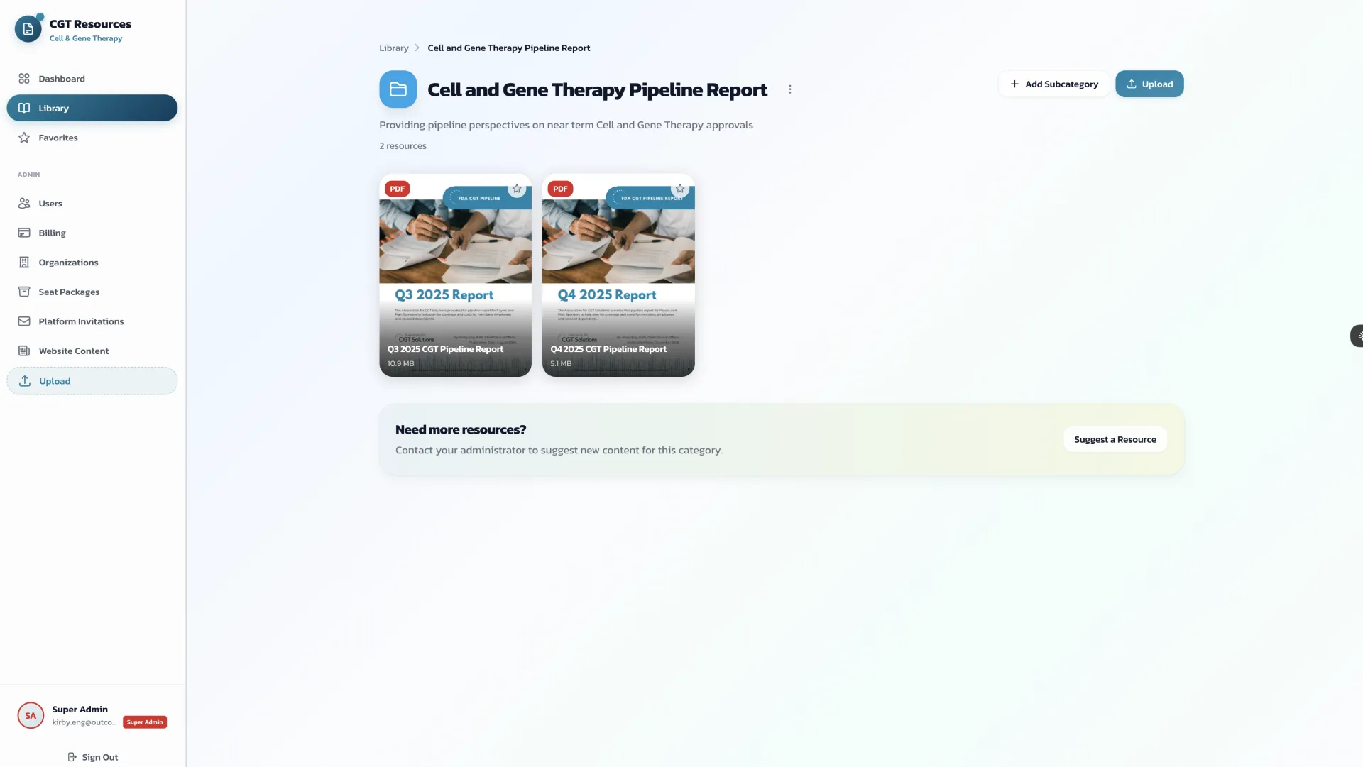 Resource Center Reports